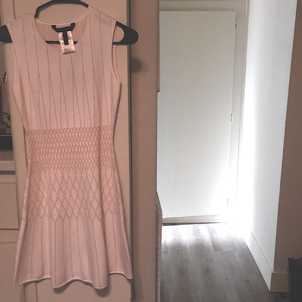 BCBGMAXAZRIA XXS white cream and tan dress